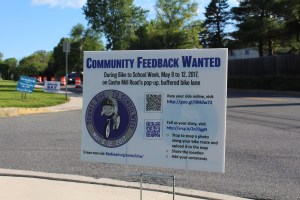photo of event “feedback wanted” sign