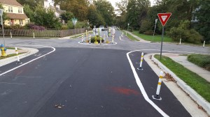 photo of completed demonstration mini-circle at Orchard Road and Winslow Road
