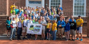 photo of 2018 Bike to Work Day participants (photo by Kathy Atkinson, courtesy of UD)