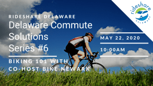 RideShare Delaware "Biking 101" title slide graphic