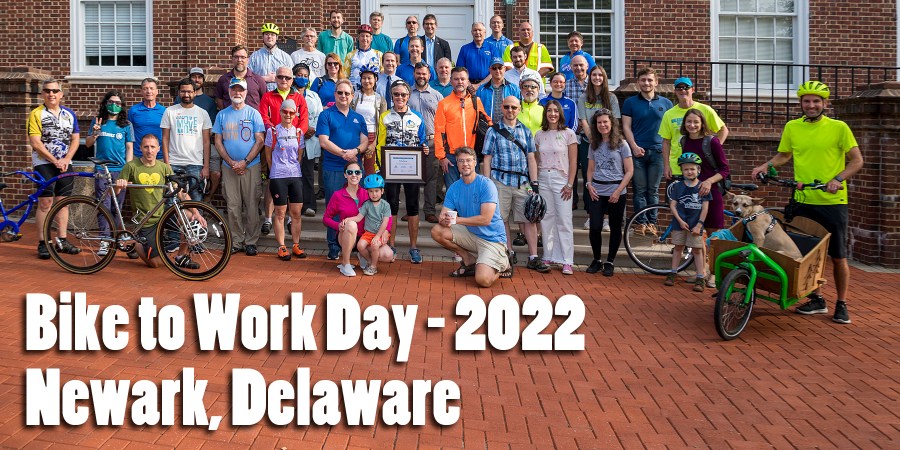 title photo of group of attendees at Bike to Work Day 2022