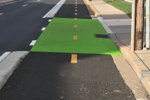 photo of paint treatment in conflict zone